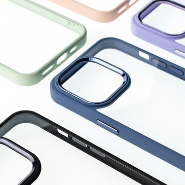 iPhone 13 Compatible Case Cover With Shockproof Metal Camera Lens Protection Clear PC - Black